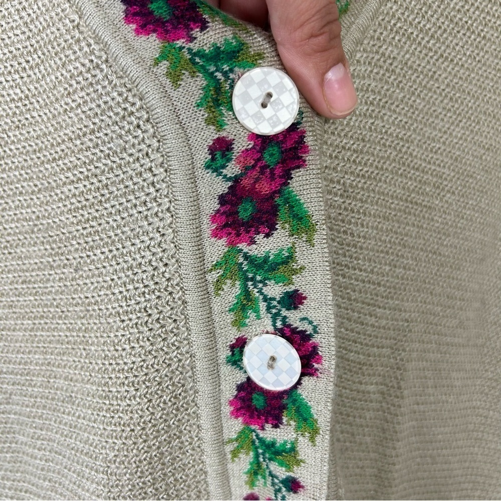 Vintage Rage Knit floral sweater vest size: XL - Picture 6 of 12